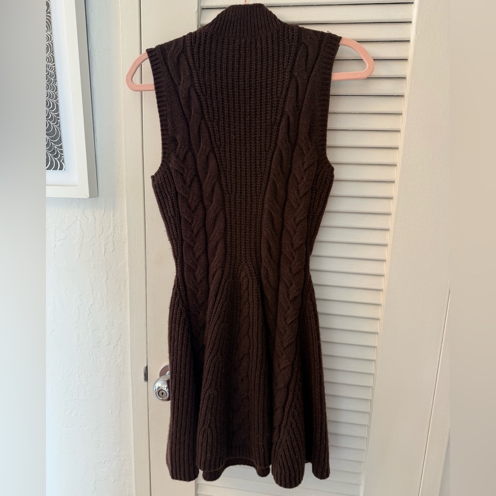 STAUD CHARADE DRESS DARK CHOCOLATE - Picture 7 of 8